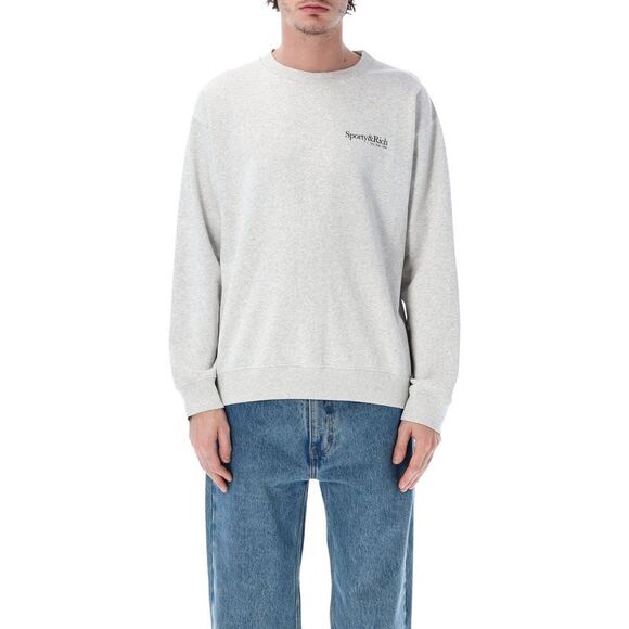 SPORTY & RICH Other - SPORTY & RICH Men's Graphic Crewneck Sweatshirt Men HEATHER GREY Sweaters &